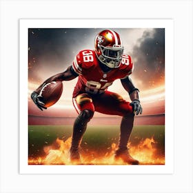 San Francisco 49ers Football Player Art Print