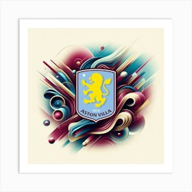 Aston Villa F.C Logo Wall Art 13 Art Print