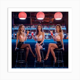 Bar Girls Art Print