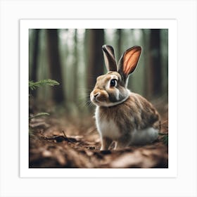 Rabbit In The Forest 145 Art Print