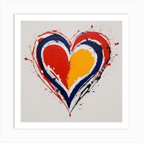 Heart - modern art Art Print