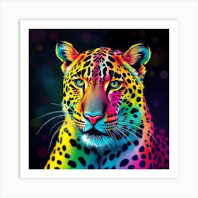 Colorful Leopard Art Print