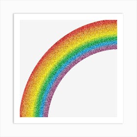 Rainbow On Black Background Art Print