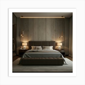 Modern Bedroom Design 2 Art Print