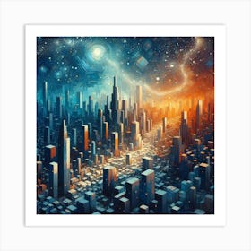 Futuristic Cityscape 2 Art Print