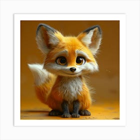 Cute Fox 90 Art Print