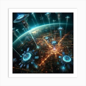 Orbital Defense Grid Art Print