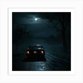 Car In The Dark 1 Art Print