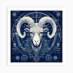 Astrological Ram 1 Art Print