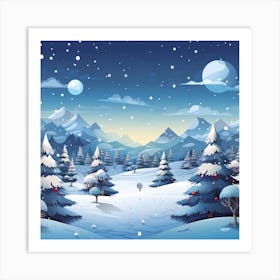 Winter Landscape 18 Art Print