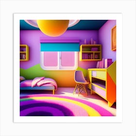 Colorful Bedroom Art Print