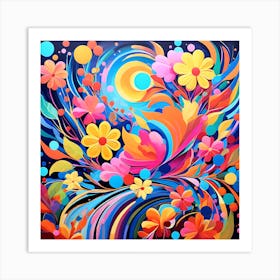 Vibrant abstract Art Print