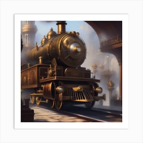 Steam Train Art Print