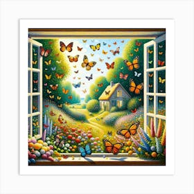 Butterfly Garden Art Print