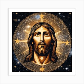 Jesus Face Art Print