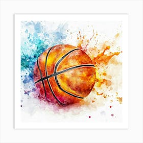 Basketball Ball Painting Art Print