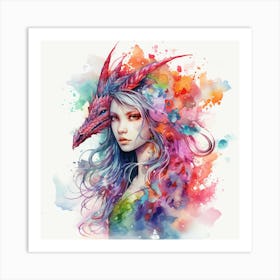 Dragon Girl Art Print