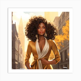 Afro Chick 1 Art Print