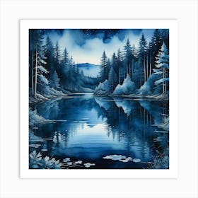 Night In The Forest Art Print