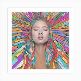 Psychedelic Girl 2 Art Print