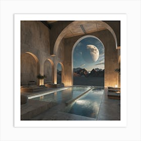 Pool In The Desert Art Print