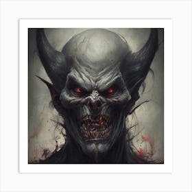 Demon Head 1 Art Print