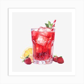 Strawberry Lemonade 4 Art Print