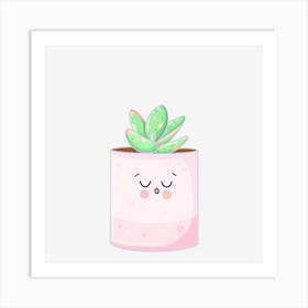 Cute Succulent Plant Art Print