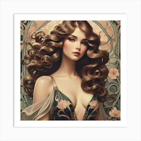 Deco Girl 1 Art Print