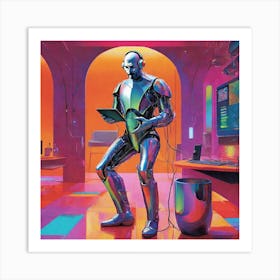 Robot In A Room Art Print