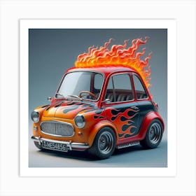 Flaming Car 3 Art Print