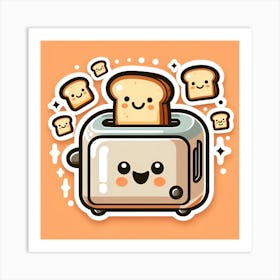 Toaster Sticker Art Print