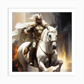 Knight On Horseback 2 Art Print