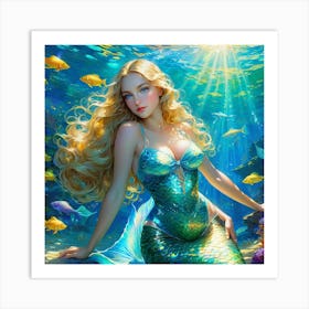 Mermaid fuhj Art Print