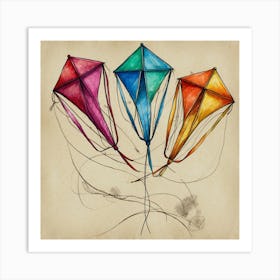 Kites Art Print