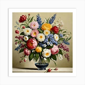 Flowers In A Vase 53 Art Print