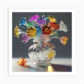 Crystal Flowers 2 Art Print