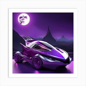 Purple Car Art Print