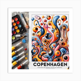 Copenhagen Travel Poster 1 Art Print