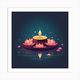 Chirag Vasani Diwali Without Gradient Flat Vector B386487e Ba1c 480a B6a5 A9c680db22c5 Art Print