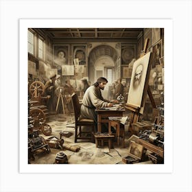 Jesus In His Studio Art Print