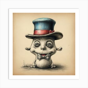 Top Hat Monster Art Print