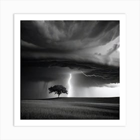 Lightning In The Sky 7 Art Print