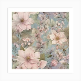 Pink Flowers 1 Art Print