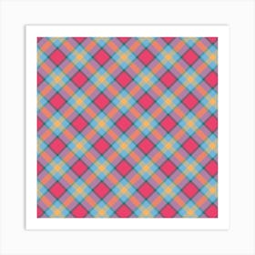 Pink Tartan Art Print