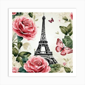 Paris Roses 2 Art Print