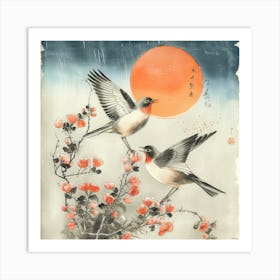 Birds. The Poem Of The Fluttering Seasons [鳥たち: 羽ばたく季節の詩] (XII) Art Print