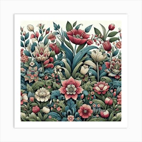 Floral Border 1 Art Print