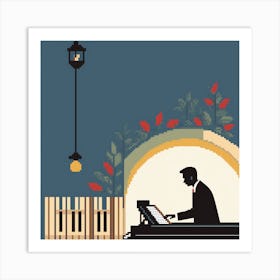 Piano Player Art Print