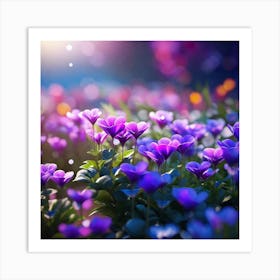 Purple Flowers Art Print